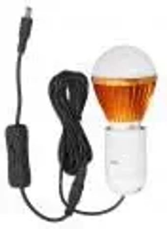 LED Light Bulb, with Dc Cable 12V 5W Bulb E27 Spiral Bulb Lamp Can Be Matched with Solar Controller Small System