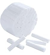 200 Pieces 1.5 Inch Dental Gauze Cotton Rolls for Mouth, Cottons Pads for Dentists, Rolled Cotton...