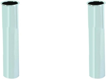 Eastman 1-1/2 x 12 Inch 22-Gauge Steel Flanged Sink Tailpiece, Brass Plumbing Fitting, Chrome Finish, 35085 (Pack of 2)