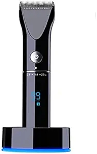 Hair Clippers for Men, Professional Hair Clipper Electric Hair Trimmer Haircut Titanium Alloy Blade Cutting Shaving Machine Barber Hairdressing Salon ( Color : Black )