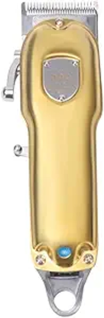 Hair Clippers for Men, Metal Professional Hair Clipper Mens Beard Trimmer Cordless Rechargeable Hair Cutter Machine Salon Barber Shop Strong Power ( Color : Gold , Size : US Plug )