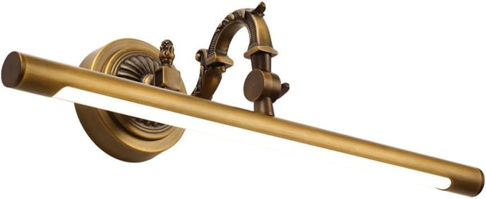Antique Copper Mirror Front Lamp LED Linear Bathroom Mirror Light Bar, 4000K Frame Picture & Display Lighting Fixture, Washroom Makeup Lights Mirror Cabinet Wall Lamps (Size : 45cm)