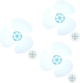 3pcs 12 Plastic Fan Blades air Conditioner Fan Mini Plastic Fan Plastic Ceiling Fan Blades Mini Ceiling Fan 3 Leaves Fan Blades Electric Fan Air-Conditioning Fan pp