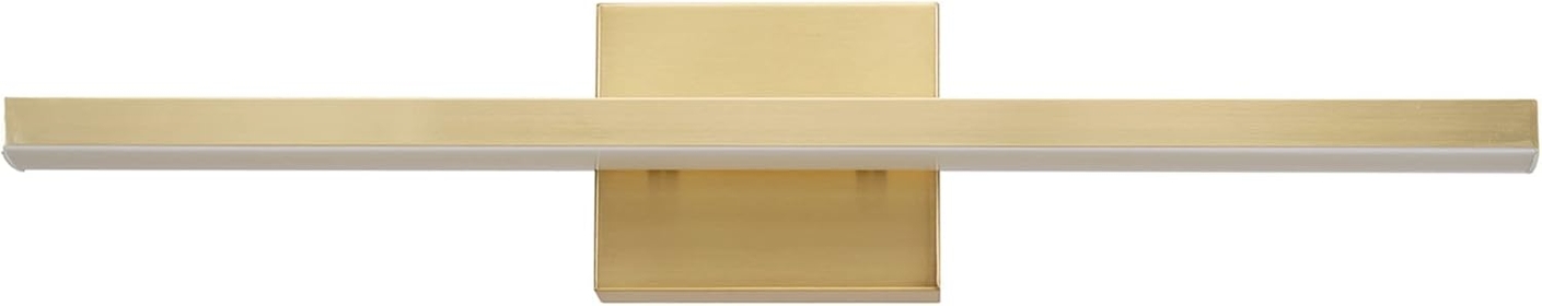 52084 Jensen 24W Integrated LED Vanity Light, Matte Brass, Frosted Diffuser, 1000 Lumens, 3000 Kelvin (Warm White), 80 CRI