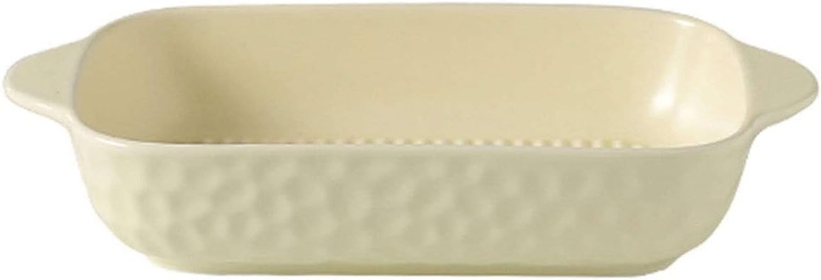 oven dish ，bakeware， Solid Color Rectangular Lasagne Dish For 1 Person, Ceramic Baking Dishes For Oven, Rectangular Casserole Dishes Shallow, Microwave Baking Pan-Beige-8inch (Color : Beige, Size :
