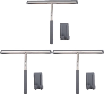 3 Pcs Glass Wiper Spatula Squeegee Shower Cleaner Wiper Cleaning Tool Car Windshield Wiper Glass Cleaning Utensil Wiper Stainless Steel Window Tile Wall