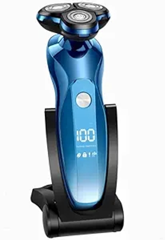 Head Shavers for Bald Men, Electric Shaver Rotary Shaver Electric Razor Beard Trimmer Rechargeable Hair Cutting Shaving Machine Clipper for Men Waterproof (Color : ZN3013-1 with LCD)