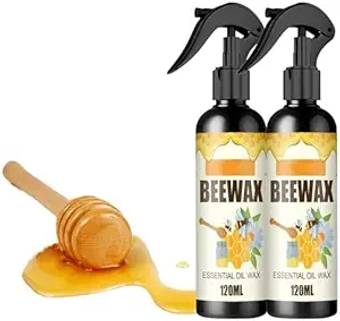 Furniture Polish Beeswax Spray, Natural Beeswax Spray, Wood Cleaner and Polish for Floor Table Chair Cabinet Home Furniture to Shine and Protect (2PCS)