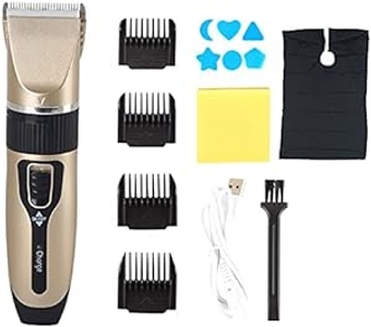 Hair Clippers for Men, Electric Hair Clippers Hair Shaver for Family Electric Mens Beard Trimmer for Hair Cutter Kit Barber Shop Strong Power (Color : Gold A0)
