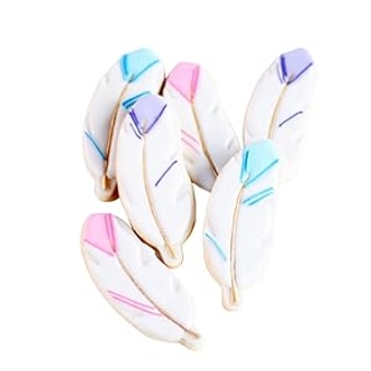 ½ Dz. Boho Feather Cookies! Bohemian Chic with a Gypsy Spirit! Birthday Themed, Bridal Shower Party Favors or Baby Gift!