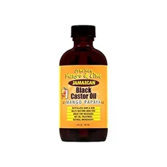 Jamaican Mango & Lime Black Castor Oil Mango Papaya 4 Oz,Pack of 2
