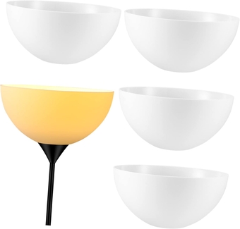 4 Pcs Lampshade Torchiere Lamp Shades Round Lamp Shades Bulb Guard Bowl Lamp Shade Modern Lighting Accessories Decorative Light Bulb Floor Lamp Shade Plastic Decorate Protection