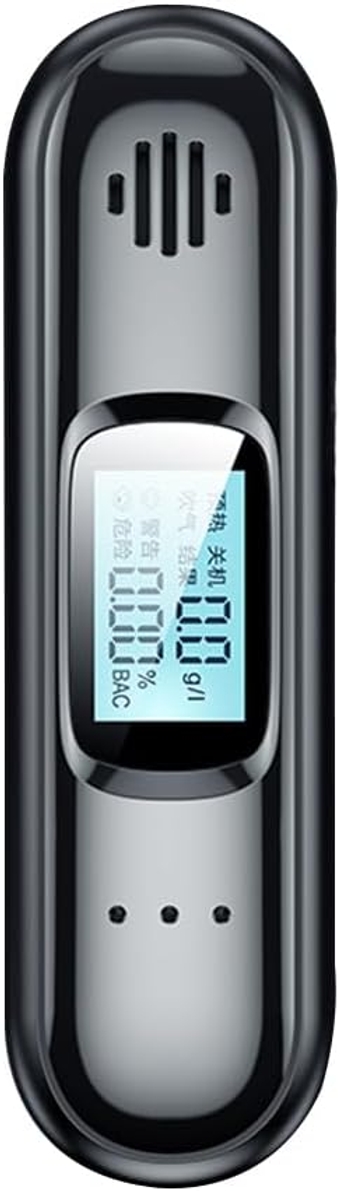 Portable Digital Breath Tester Breathalyzer Analyzer Device LCD Screen Quick Response High Accuracy Detector Breathalyzer Tips Test Professional Mouthpieces Grade