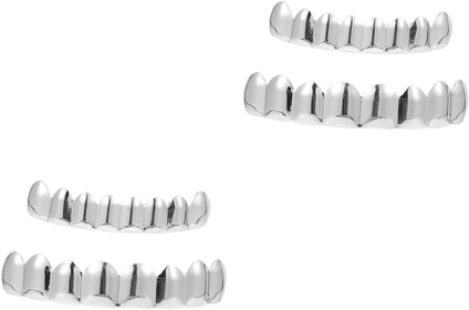 2 Sets Denture Color Fake Teeth Halloween Costumes for Men False Teeth Grills for Your Teeth Funny Fake Teeth for Kids Fangs Dreses Costume Party Favor Vampire Copper Aldult Lovers