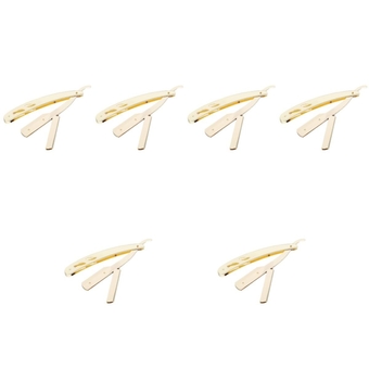 6 Pcs Razor Shaving Beard Trimming Cutter Beard Trimming Tool Men Trimmer Hair Remover Tool Facial Tools Face Tools Face Trimmer Shaver Cutting Machine Man Stainless Steel Handheld