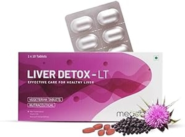 Liver Detox Supplement for Men and Women with 600Mg of Milk Thistle for Healthy Liver Tablet | Helps in Cleanse Liver, Natural Protection Against Fatty Liver (Trial Pack) 10 Tablets