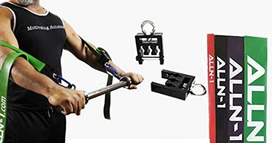 Resistance Band Into 2 - Easily Create & Customize Band with VRS Clip, Multiple Resistance Bands - Eye Bolt Locking Mechanism, Carabiners Clips - Portable Home Gym