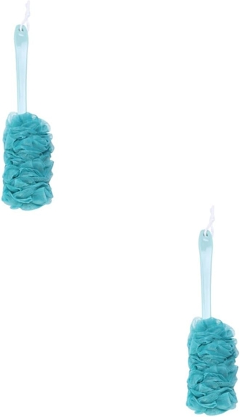 2pcs Loofah Mesh Brush Bath Brush for Back Bathroom Cleaner Bath Sponge with Handle Bath Scrubber Brush Shower Brush mesh Back Sponge Shower Head Lymph Man