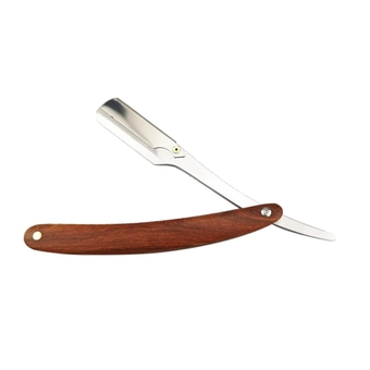 Straight Shaving Razors for Men Professional Straight Blade Shaving Razor Double Mens Shaver Mens Manual Shaver Safety Mens Razors Old Fashioned Wooden Double Edge Change Blade