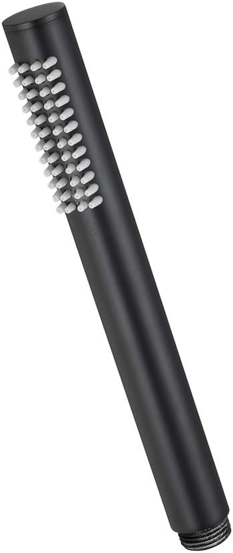 Handheld Shower Head Brass Bathroom Single Function Round Handheld Shower Universal Bath Shower Head, Black
