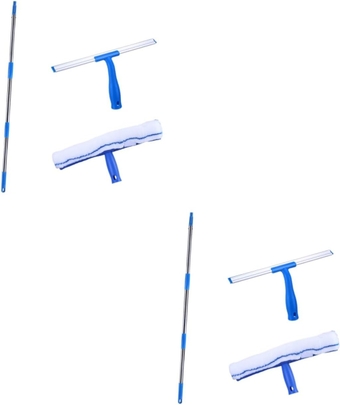 2 Sets Glass Cleaning Scraper Glass Squeegee Window Washing Squeegee Window Cleaner Window Squeegee All Shower Squeegee Window Scrubber Car Cleaner Glass Window Fiber Long Handle