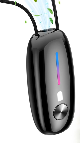 Portable Air Purifier, Ionizer Air Purifier, Negative Ion Generator to Creat a Clean Personal Space (Button Control Black)