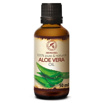 Aloe Vera Oil 1.7 Fl Oz (50ml) - 100% Pure & Natural - Aloe Barbadensis - Brasil - Care for Skin - Body - Hair Growth - Face Moisturizer - Baby Oils - Used for Massage - Bath