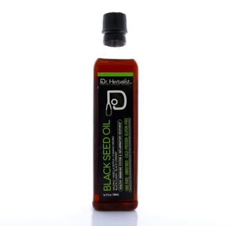 Dr.Herbalist Nigella Sativa Black Seed Oil Cold Pressed 16.9 FL OZ (500mL) I Aids in Digestive Health, Immune Support, Brain Function, Joint Mobility I Non-GMO, Gluten Free, Contains Omega 3 6 9