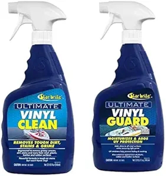 Ultimate Vinyl Clean Spray + Ultimate Vinyl Guard - Multi-Surface Cleaner & Protectant for Auto, RV, Home & Boat Upholstery - Clean & Protect Vinyl, Rubber, Leather, Plastic