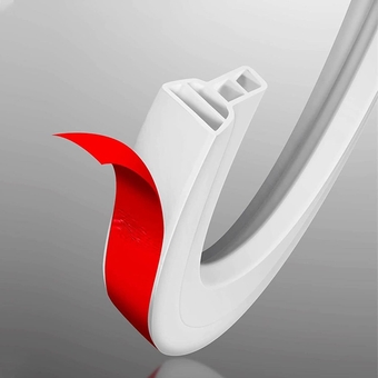 Threshold Water Dam Shower Guard,Bendable Silicone Water Blocking Strips,Collapsible Bath Shower Barrier,Dry and Wet Separation Water Barrier for Bathroom Kitchen Sink,White,1.5M/59in