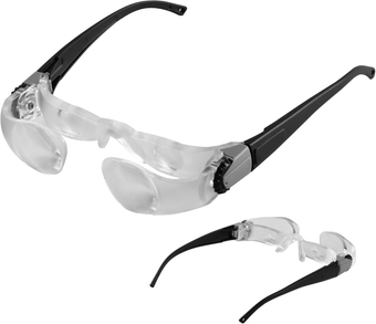 Vision Magnifying Glasses,Magnifying Glasses Adjustable 4X Magnifying Eyewear Anti-Glare Wearable Magnifier Glasses Great for Myopia Seniors Watching Tv for Low Vision Reading, Fishing