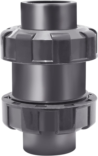 2" UPVC True Union Schedule 80 Ball Check Valve with Full Port,UPVC Plastic Double Union Non Return Valves,1 inch Socket X Socket, with EPDM Seals for irrigation, pool, aquarium (2 inch)