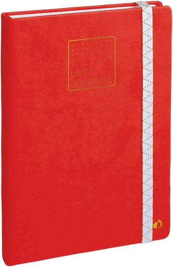 Quobadis QV2371105 Notebook Life Journal Dots A5 Coral for Bullet Journals, 224 Pages, Acid-Free Paper, 90 g/m2, English and French Notation, PEFC Certified, Qv2371105
