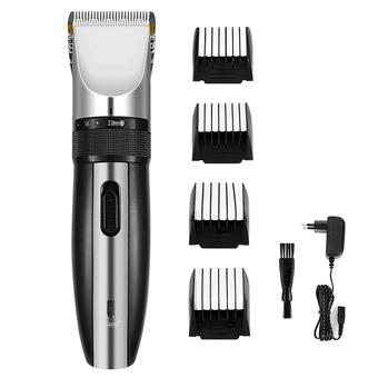Hair Clippers, Hair Clipper Rechargeable Electric Clippers For Men Low-noise Hair Cutting Shaving Machine Professional Cordless Haircut Tools (Color : Black no Box, Plug Type : EU Plug)