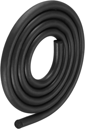 Foam Rubber Weather Seal Strip (25mm Diameter x 1m Long) 1pcs, EPDM Rubber Round Seal Strip - for House Repair, Door, Black