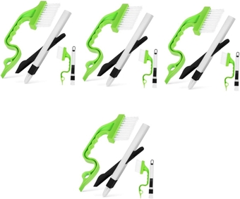16 Pcs Brush Blind Cleaner Duster Tool Air Duct Cleaning Tools Baseboard Cleaner Tool with Handle Track Sunroof Myers Cleaning Products Window Slot Plastic Household