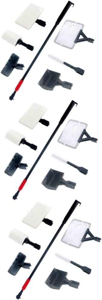 3 Sets Equipment Aquarium Scraper Set Cleaning Supplies Telescopic Aquarium Fishing net Fish Tank Supplies Fish Tank Brush Cleaner kit