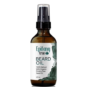 100% Natural Beard Oil 2oz with Prickly Pear Seed Oil | Conditioning & Moisturizing | Lightweight Daily Beard Care | Hair Growth | All Beard Types | Light Citrus Scent