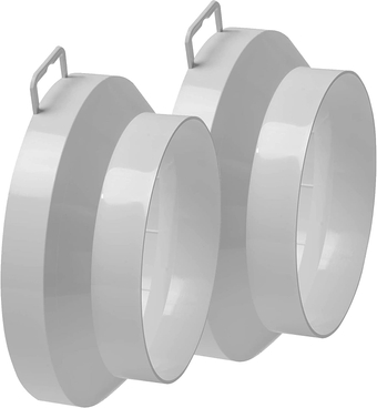 6" to 5" Inch Pack of 2 Duct Reducer Adapter Connector Fitting Pipe Increaser Reducer Cone for HVAC ilation , ABS Plastic PVC Pipe 150 to 125 mm