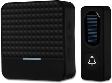 Solar Charger Wireless Doorbell, Waterproof Continuous Charging Door Bells and Chimes, 2 Tunes, 4-Level Volume Battery Doorbell, Power Saving, Wireless Doorbells for Home