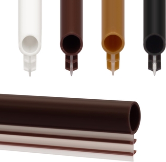 Window Weatherstrip Seal 1/4" Bulb Bubble Kerf Mount Bulb Gasket Window Weather Stripping Kerf - 4 Colors and 5 Length Options (17', Brown)