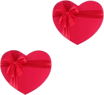 2 Pcs Packing Box Wedding Heart Gift Flowers Gift Bridal Gifts Heart Decor Maid of Honor Gift Bridemaids Gifts Bride Gifts Flower Gifts Red Decor Paper Cardboard Bridesmaid Candy
