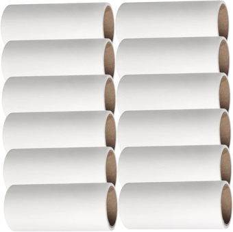 12pcs Sticky Paper Clothes Remover Fur Remover Refills Lint Remover Refills Fur Rug Fur Area Rug Lint Roller Dog Hair Cleaning Accessory Epilator Adhesive Tape Travel Pet