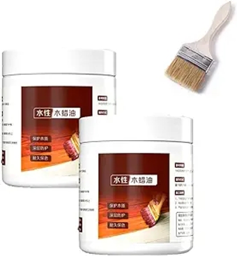 2PCS Outdoor Anti-Corrosion Wood Wax Oil, Natural Wood Cleaner and Polish Furniture, Transparent Color Wood Stain, Furniture Care Polishing Agent, Floor Wood Cleaner and Polish Furniture, 100g