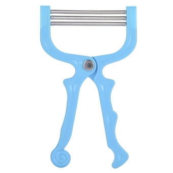 Traditional Chinese Epilator - Threading Hair Removal, Portable Facial Hair Removal Facial Hair Epilator Removal Device, Plastic Stainless Steel Hair Removal Spring Threading Epilator (Blue)