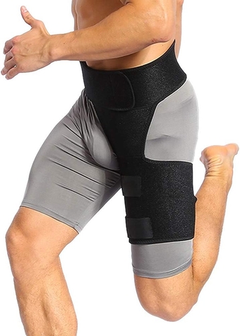 Hip Compression, Groin Wrap, Thigh Brace Thigh & Sciatic Nerve Hip Support, Groin Thigh Support Sciatica Relief Splint, Reduces Pain in Hip, Groin, Ischihip Compression
