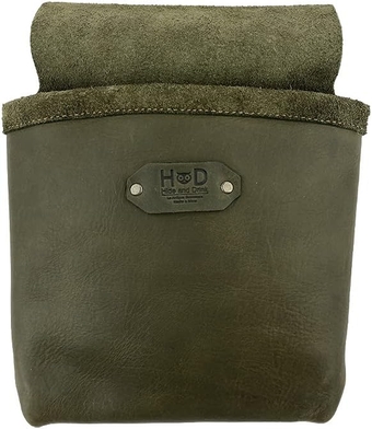 & , Tool Belt Bag for Constructor, Single Big Pocket Handmade from Full Grain Leather - Slate Blue
