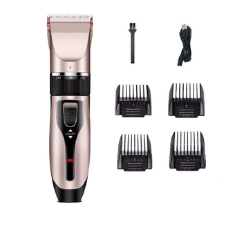 Hair Clippers for Men Professional Hair Cutting Kit Rechargeable USB Waterproof Haircut Trimmer Set with Guide Combs Brush Waterproof Hair Removal, Rose Gold