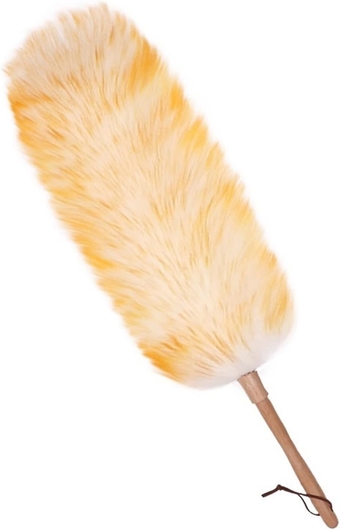 Feather Duster Soft Wool Feather Duster with Wood Handle Brush Cleaning Tool Lambswool Dusters for Cleaning Dusting Handle Dusters