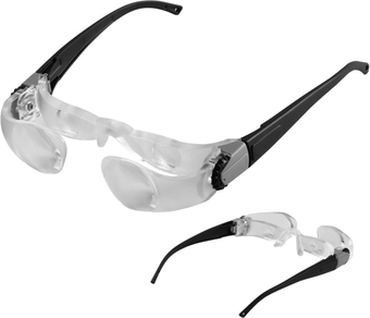 Magnifying Glasses Adjustable 4X Magnifying Eyewear Anti-Glare Wearable Magnifier Glasses for Presbyopia Seniors Watching Tv for Low Vision Reading, Fishing Reading Glasses Eyewear Wearable Magnifier